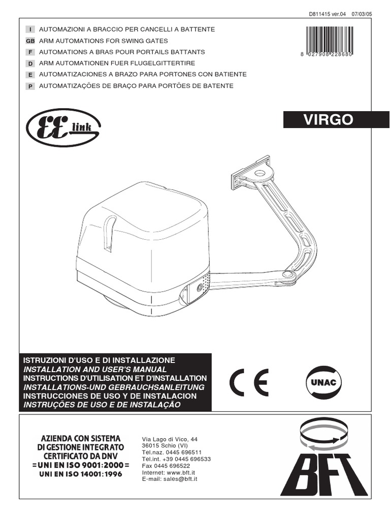 bft virgo instrukcja